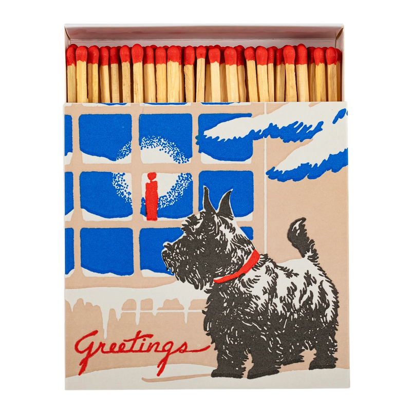 Scotty Dog Festive Luxury Print Matches