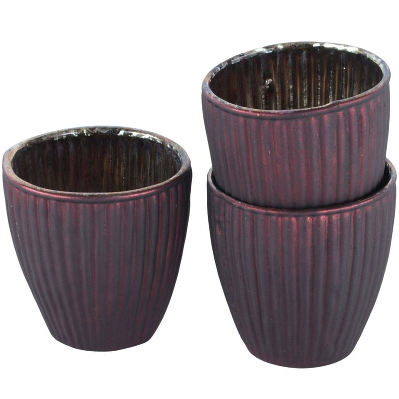 Small Matte Dark Red Beaker Votive