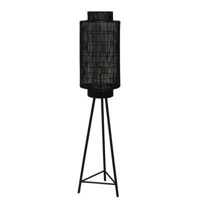 ARO Matte Black Wire Floor Lamp 150cm