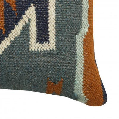 60x40cm Blue Kilim Patterned Cushion