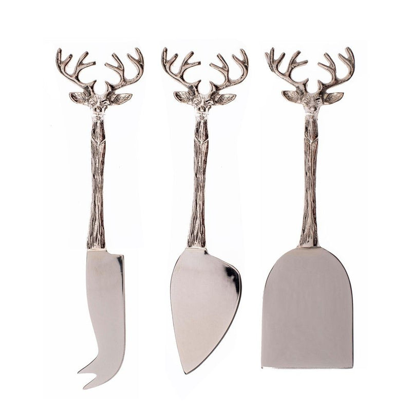 3 Cheese Knives- Stag
