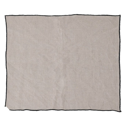 Black Edge Linen Napkin