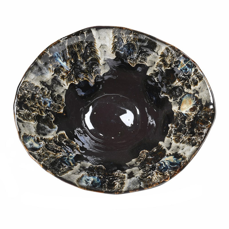 Black Fossil Decorative Bowl