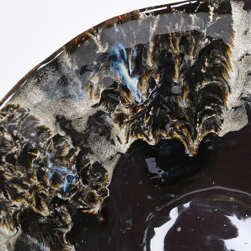 Black Fossil Decorative Bowl