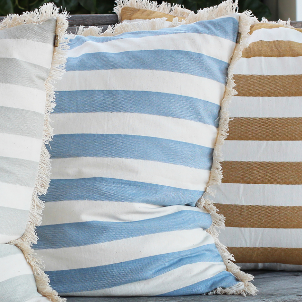 Blue Striped Cushion 60x60cm