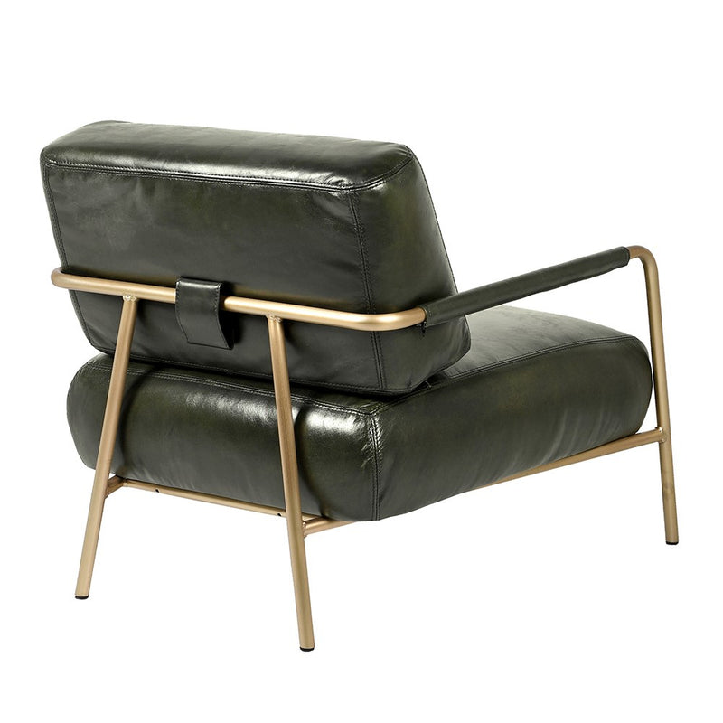 Green Vintage Leather Club Chair