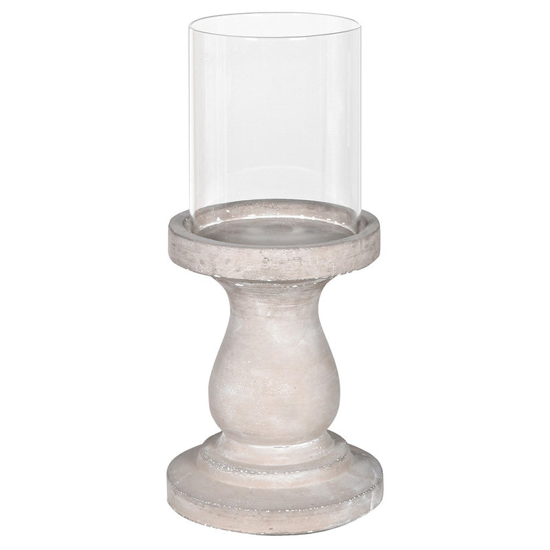 Small Cement Hurricane Candle Holder