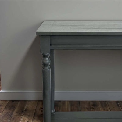 Large Matte Charcoal Console Table