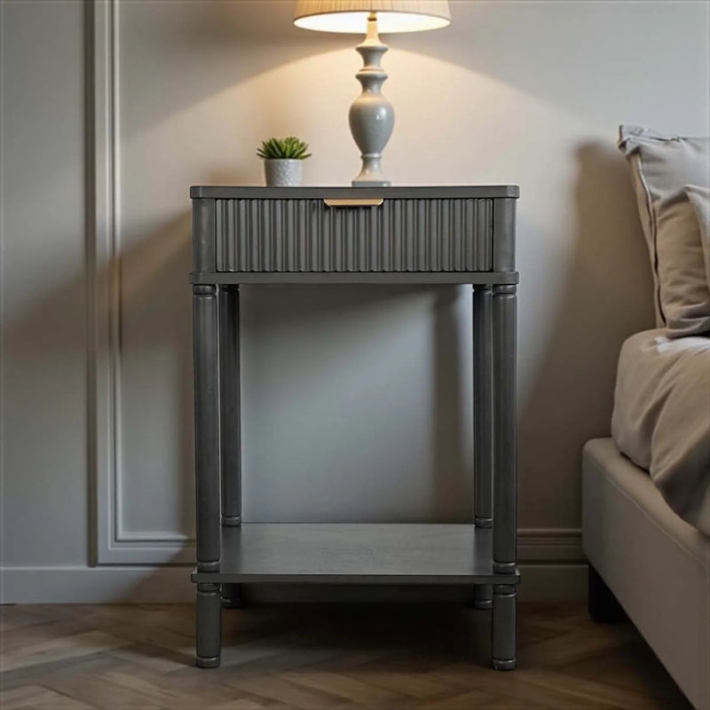 Charcoal 1 Drawer Accent Table