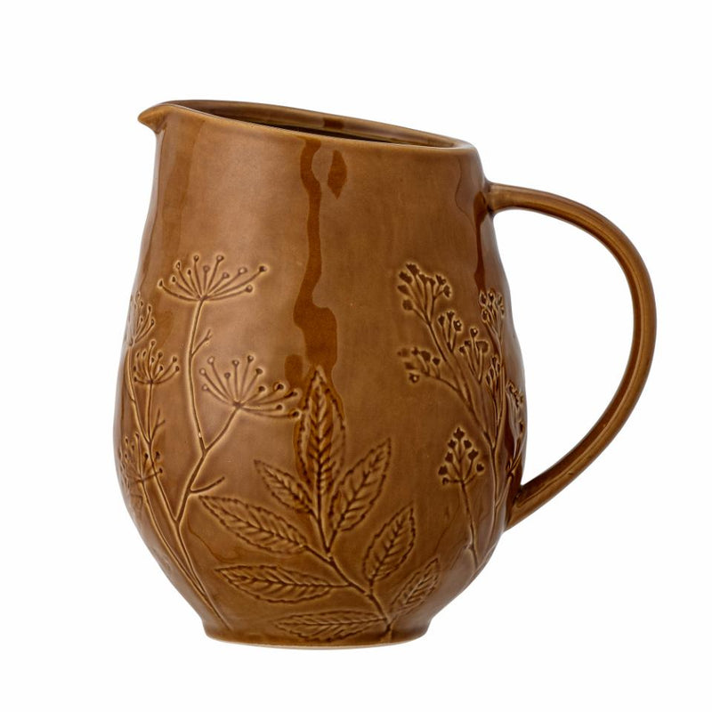 Burnt Orange Floral/Leaf Pattern Jug