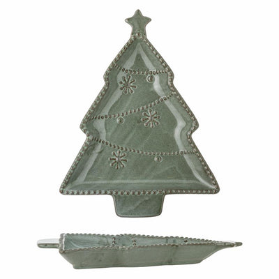 Green Tree Serving Dish