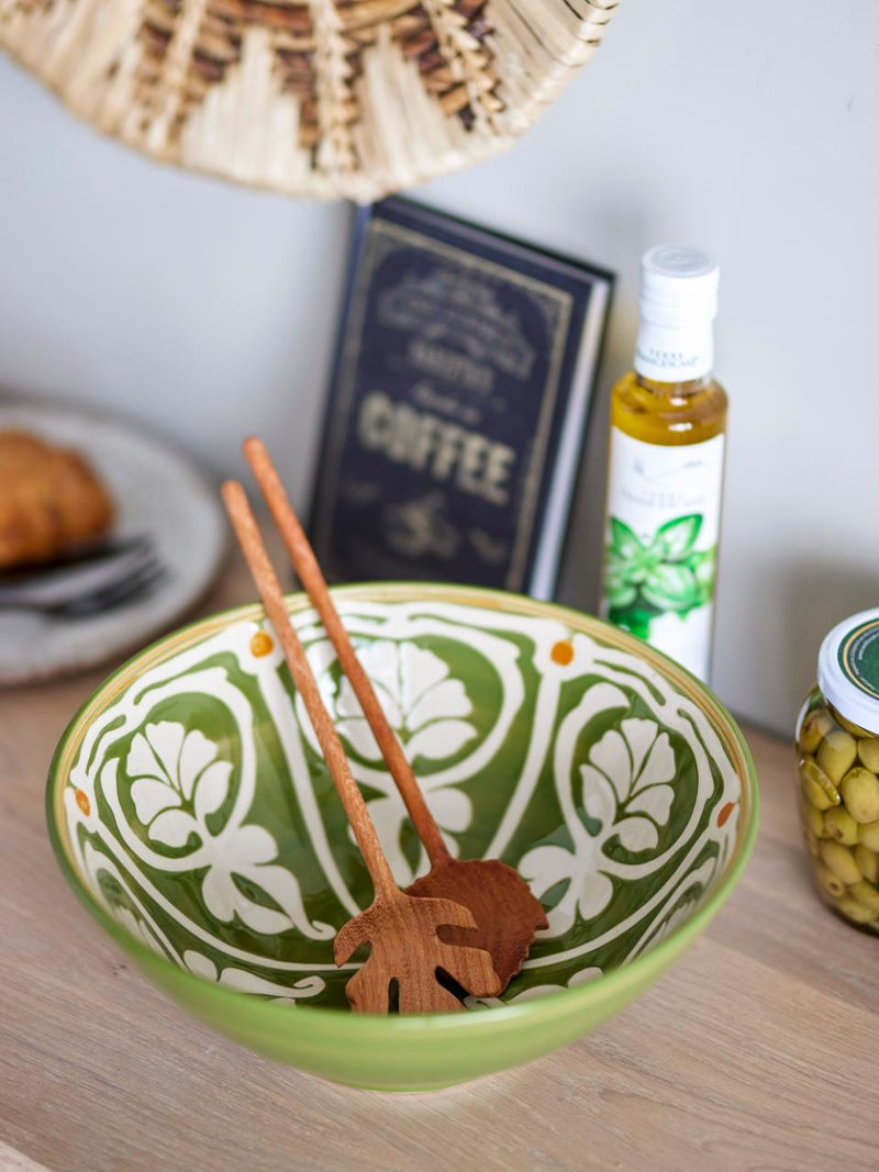 Leaf Shape Wooden Salad Servers