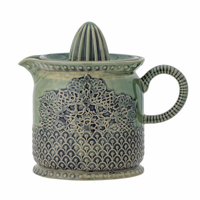 Green Glaze Patterned Lemon Juicer