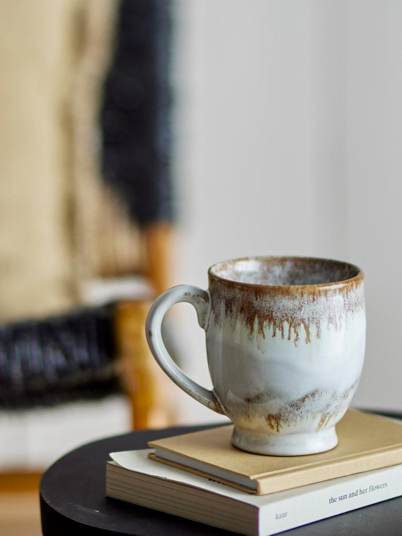 White/Brown Glaze Mug