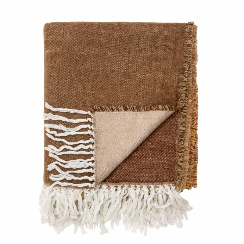 Brown Woven Acrylic Throw