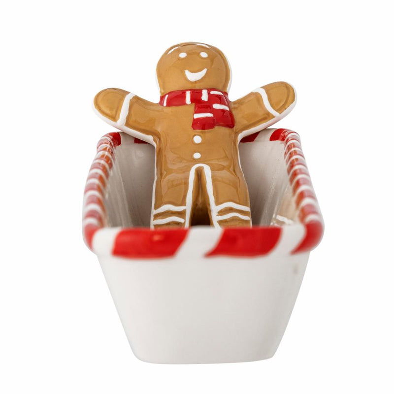 Oblong Ceramic Gingerbread Bowl