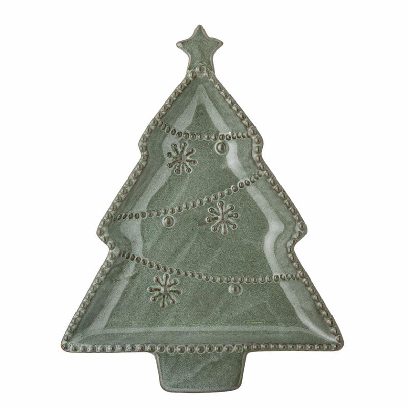 Green Tree Serving Dish