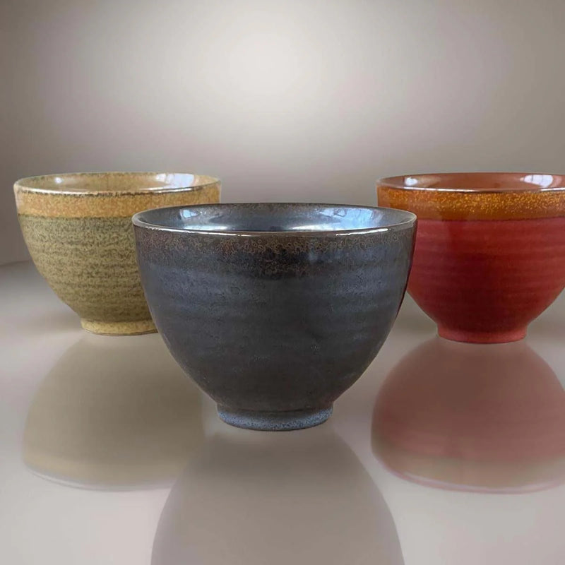 Graphite Ridged Stoneware Bowl 11cm