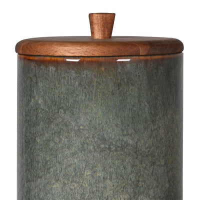 Green Ceramic Lidded Cannister