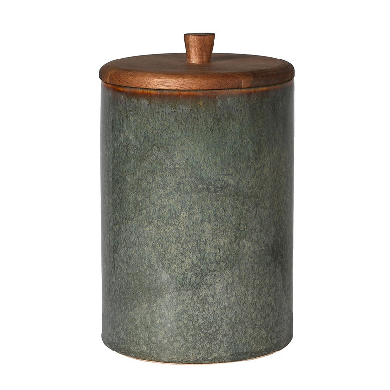 Green Ceramic Lidded Cannister