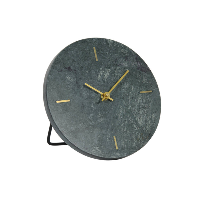 Marble Green Clock 20cm