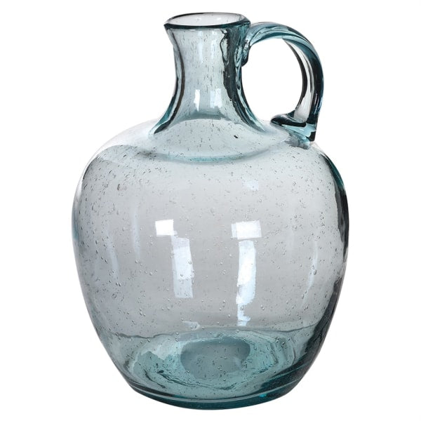 Ice Blue Vase With Handle