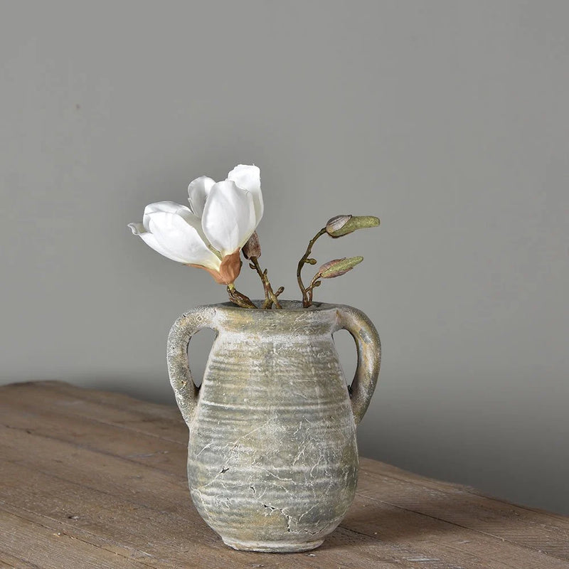 Small Distressed Vase with Handles