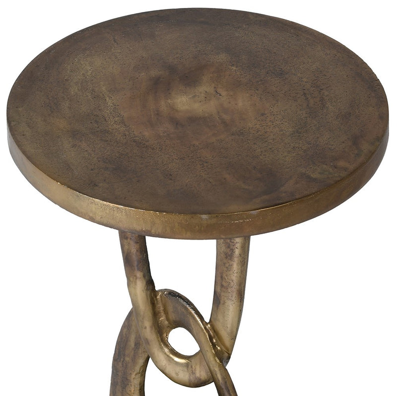 Burnished Pewter Side Table