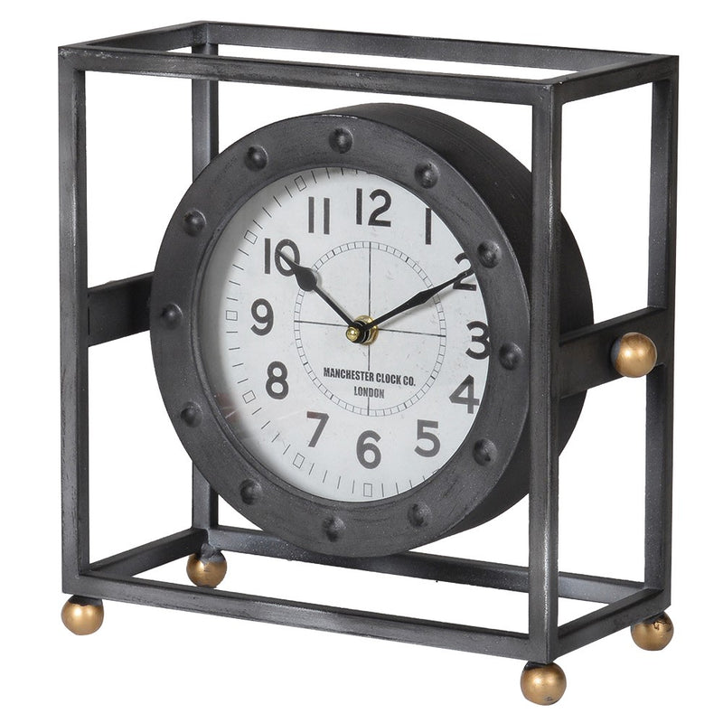 Metal Frame Mantle Clock