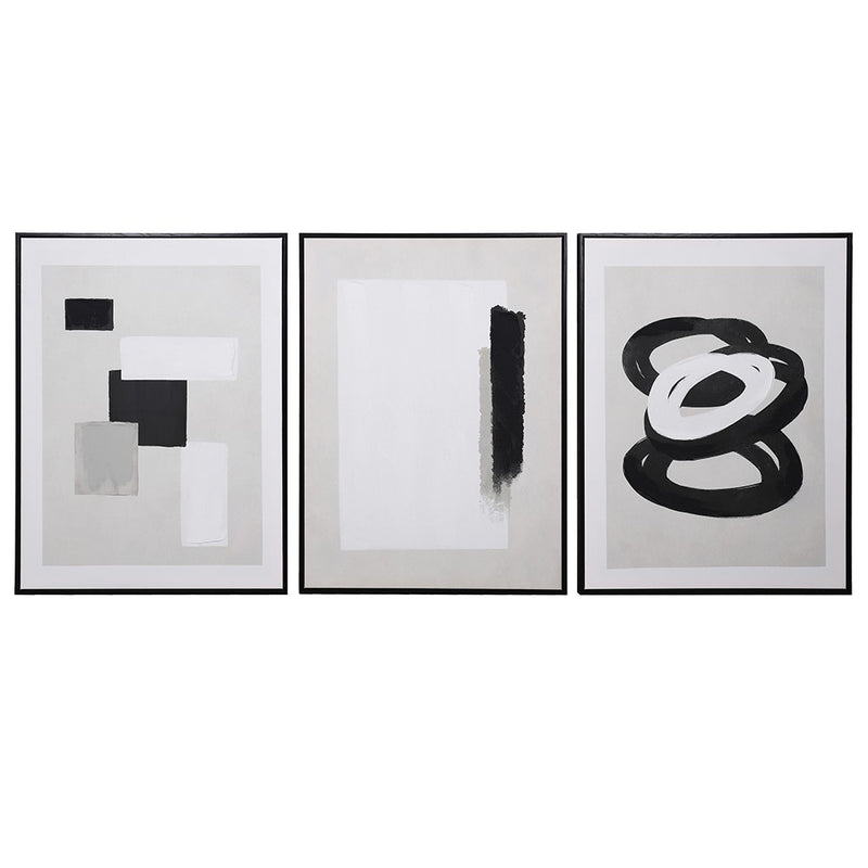 S/3 Black & White Wall Art