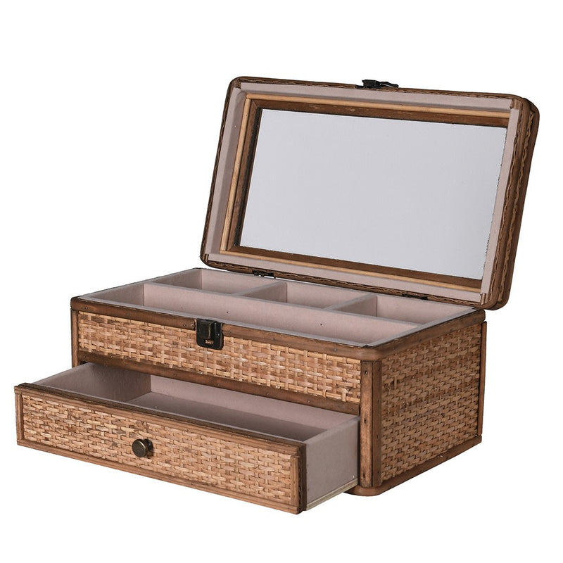 Natural Rattan Jewellery Box