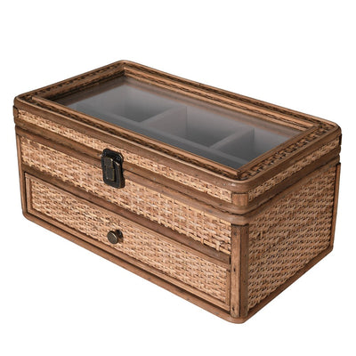 Natural Rattan Jewellery Box