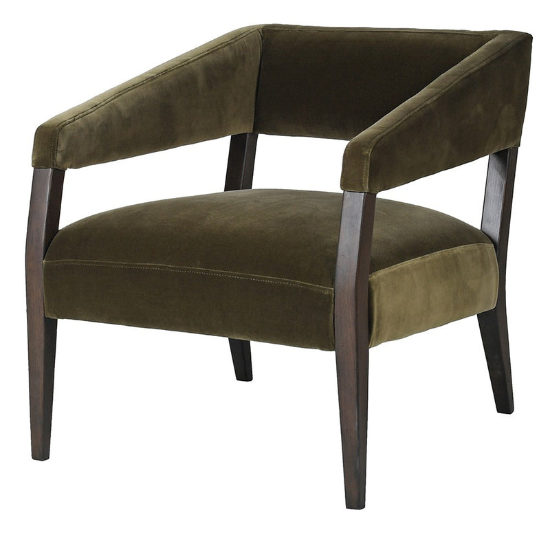 Olive Velvet Occasional Chair