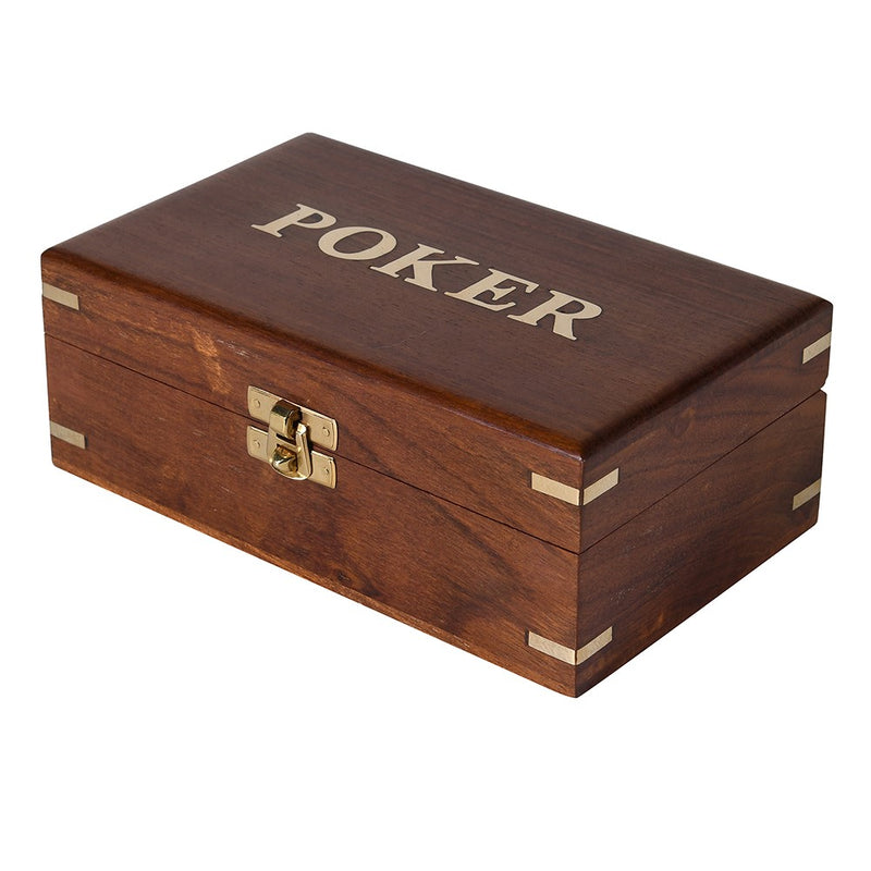 Poker Set In Wooden Box