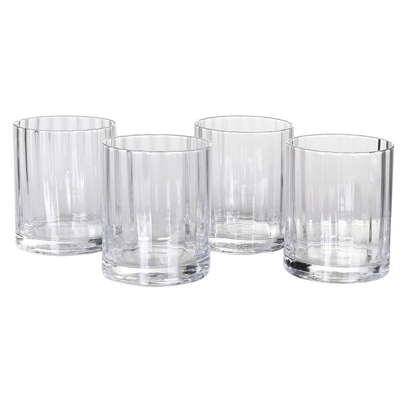 Ribbed Glass Whisky Tumbler