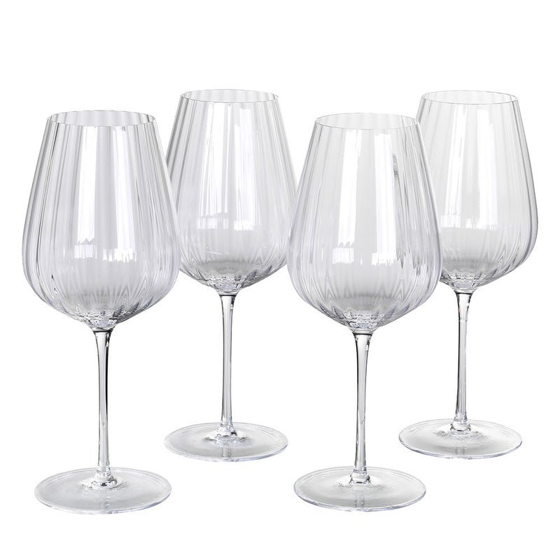 Ribbed Wine Glass