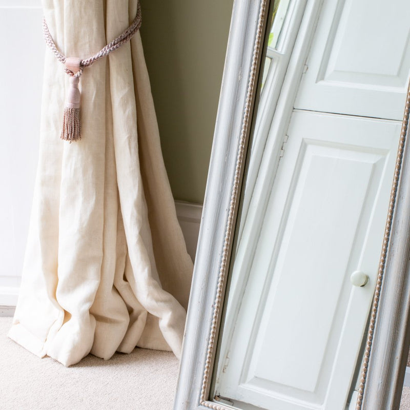 Soft Grey Vintage Standing Mirror