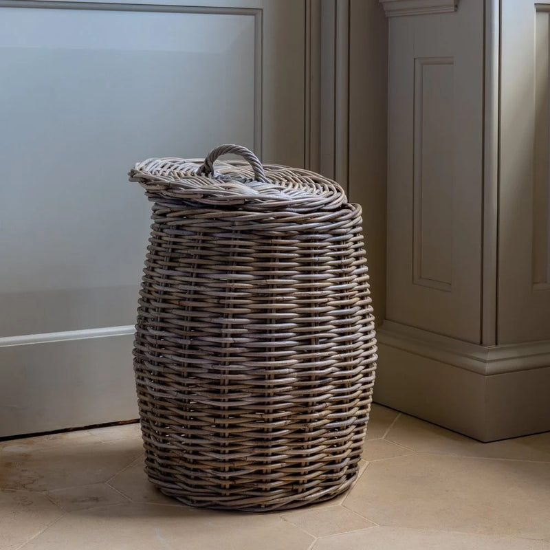 Small Lidded Laundry Basket
