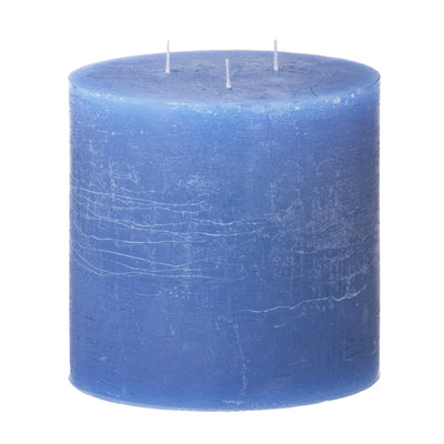Rustic Sky Blue Pillar Candle 15x15