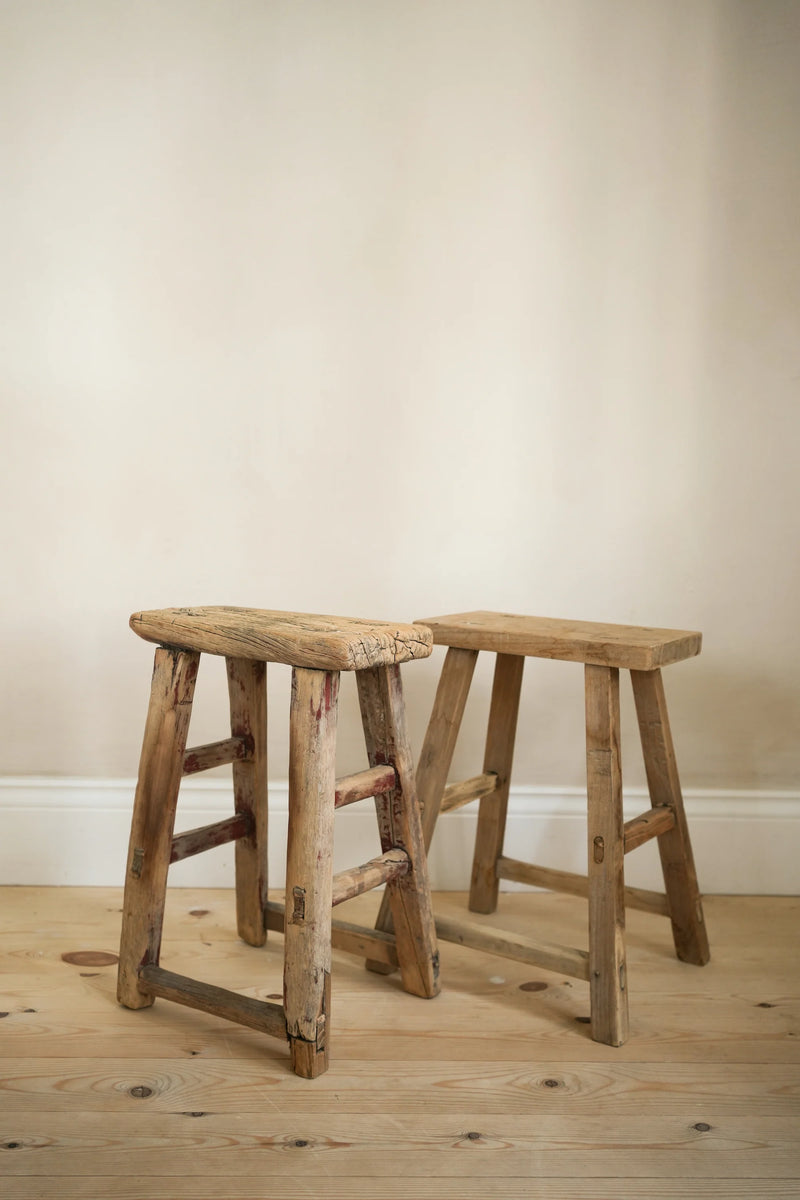Rustic Reclaimed Rectangular Stool – Zoohause