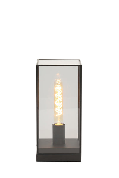 15x32.5cm Smoked Glass Table Lamp