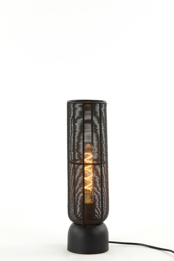Lezon Matt Black Table Lamp 39.5cm