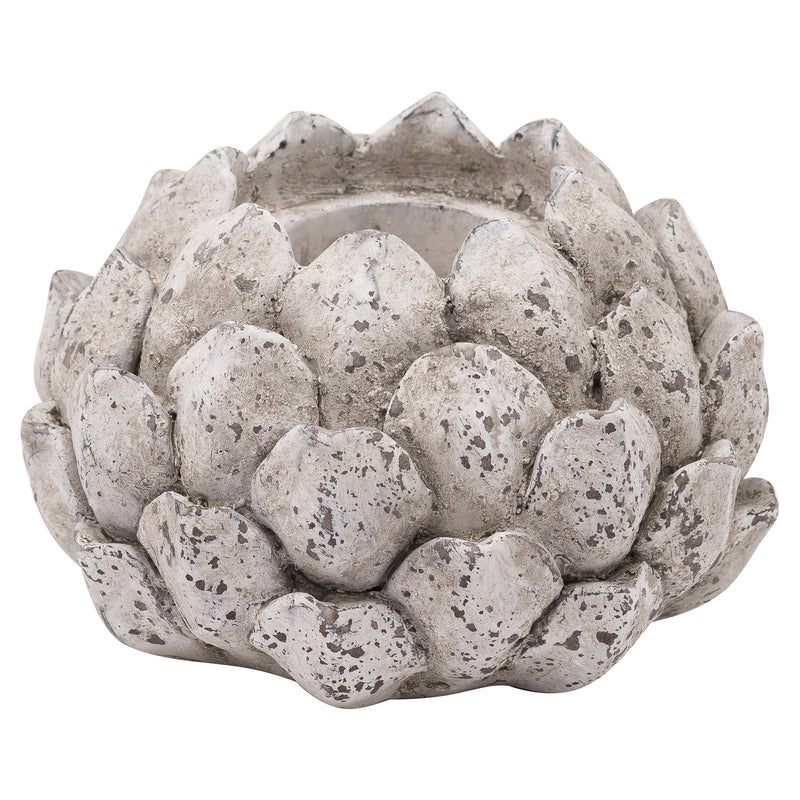 Stone Effect Acorn Tealight Holder 14cm