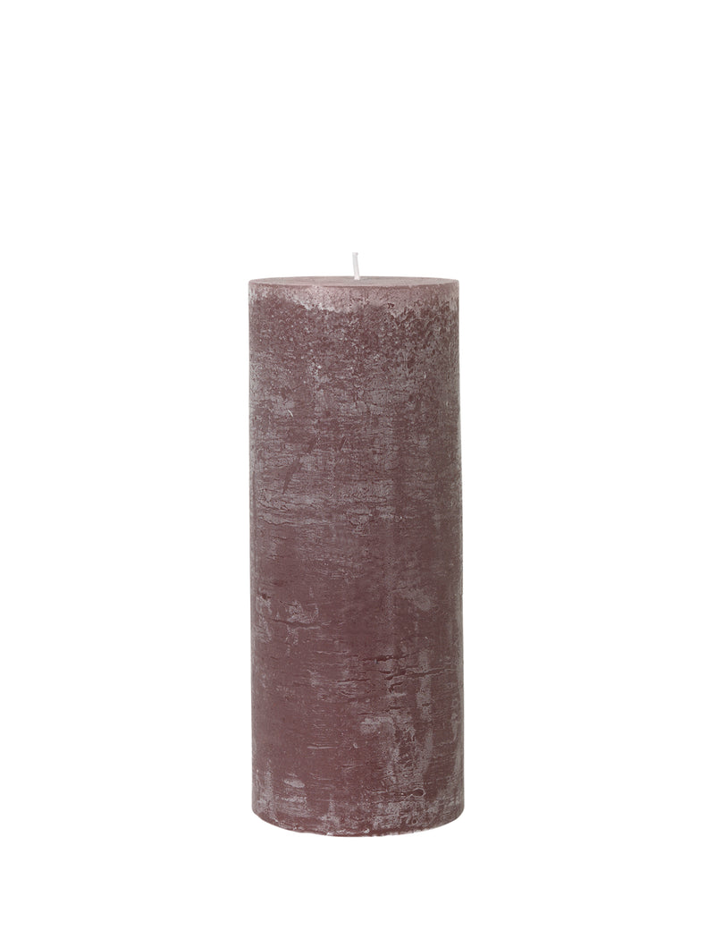 Rustic Rouge Pillar Candle 10x25