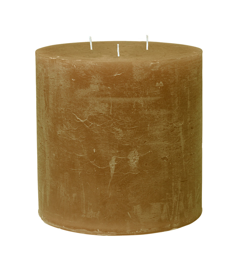 Rustic Amber Pillar Candle 15x15