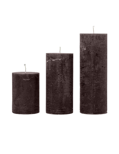 Rustic Chestnut Pillar Candle 7x20