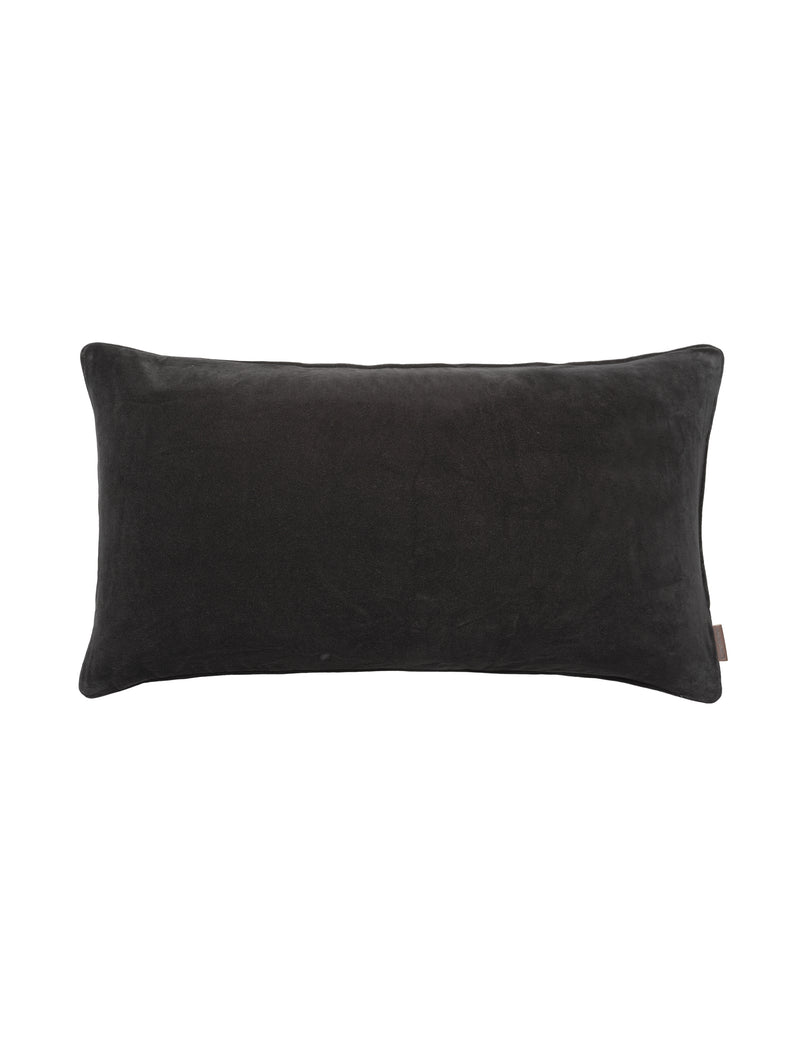 Coal Velvet Rectangle Cushion
