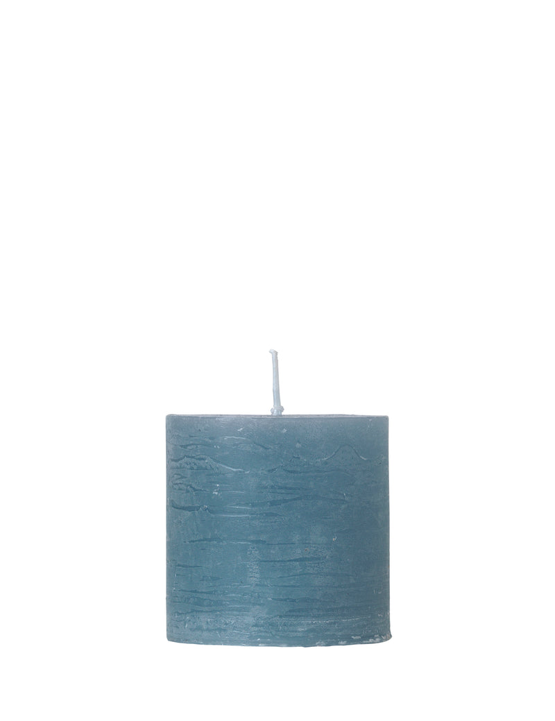 Rustic Winterblue Pillar Candle 5x5