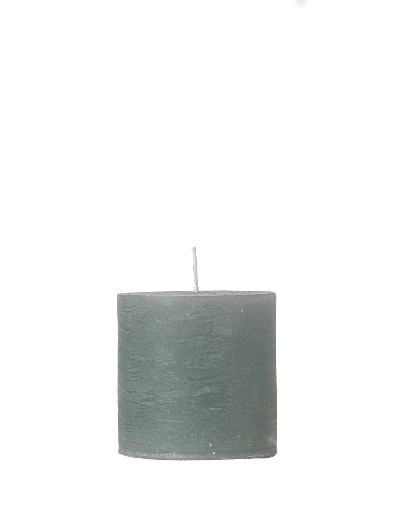 Rustic Moss Pillar Candle 5x5