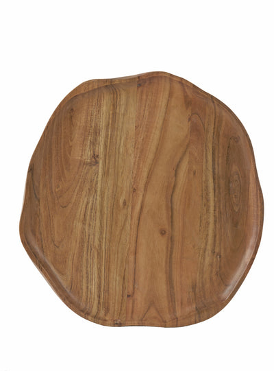 Round Acacia Wood Oil Brown Dish